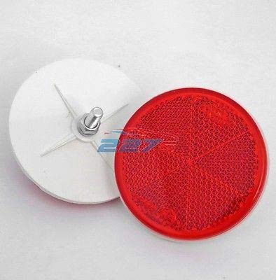 227s Round Circular Trailer Caravan Reflectors with Threaded Bolt for ...