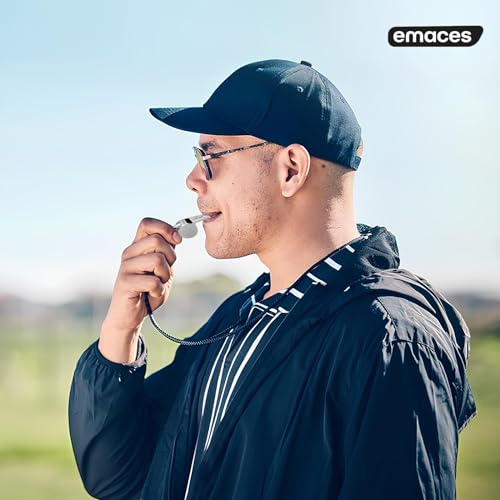 EMACES® Trillerpfeife aus Edelstahl mit Wunschgravur - perfekt als personalisiertes Geschenk für Männer und Frauen - Ideal für Sport, Training, Schiedsrichter, Lehrer und mehr