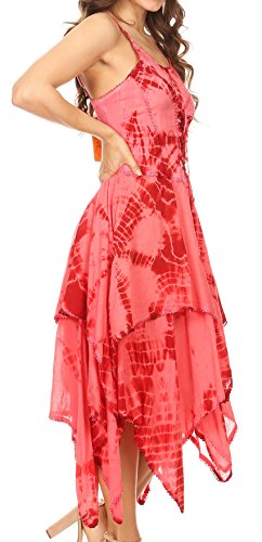 Image of Sakkas Annabella Corset Bodice Handkerchief Hem Dress