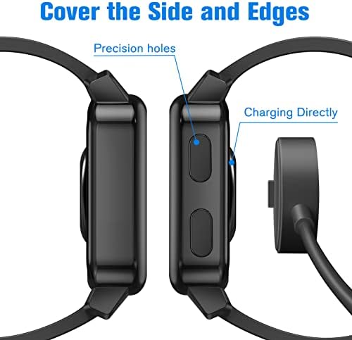 Fintie 3-pak etui ochronne na ekran kompatybilne z Garmin Venu Sq 2 / Sq 2 Music/Venu Sq/Venu Sq Music, miękkie etui ochronne z powłoką TPU, pełna osłona [odporne na zarysowania],
