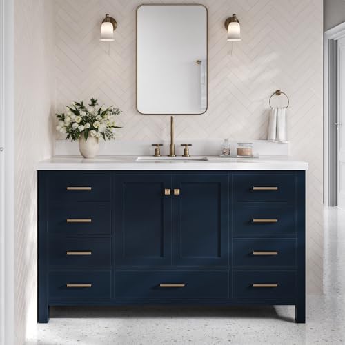 DKB Beckford 60 Inch Bathroom Vanity Single Sink — Midnight