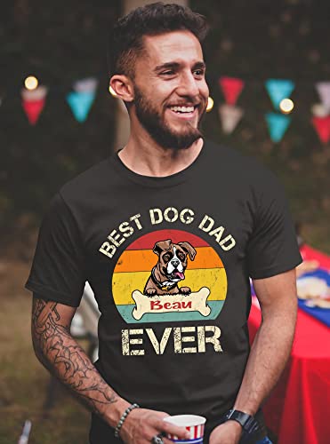 Best Dog Dad Ever Custom Dog Shirt - Boxer 4 Dog Dad Gifts For Men Custom Shirt For Dad Father's Day #TOP1