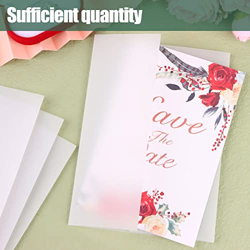 150 Pcs Pre-Folded Vellum Jackets For 5 X 7 Invitations White Translucent Arts And Crafts Vellum Paper Wedding Invitations Folded Vellum Paper Wraps For Diy Photos Postcards Scrapbook Envelopes #TOP5