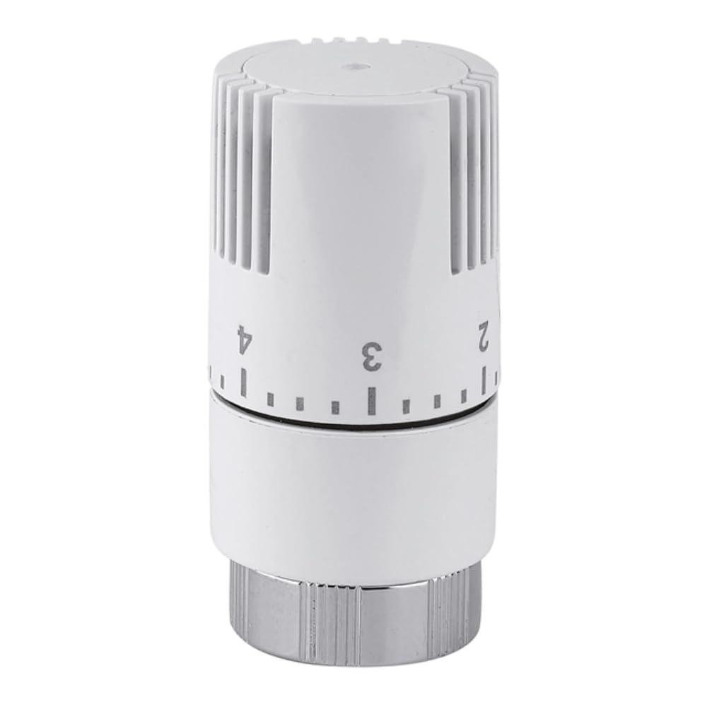 Schläfer 37040100 | Valvola Design Termostatica Bianca per Termosifoni, Testina di Comando per Radiatore Sensibile a liquido, Manopola con Regolazione intervallo Temperatura Attacco M30x1,5