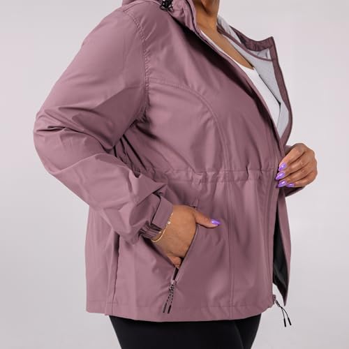 Women's Plus Size 1X-6X Rain Jacket Wind Coat Mystique2