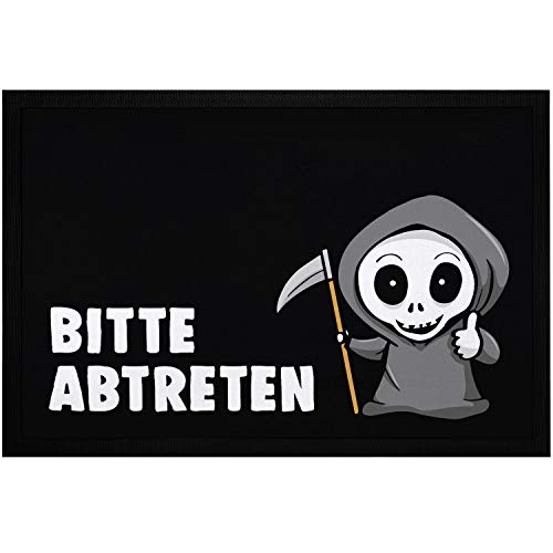 MoonWorks® Fußmatte mit Spruch Bitte abtreten Sensemann lustiges Wortspiel rutschfest & waschbar...