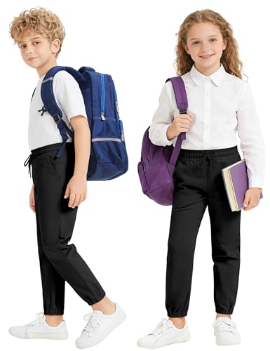 Image of Pull on Stretch School Uniform Jogger Pants for Boys and Girls(2T-16Y)
