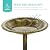 Best Choice Products 28in Pedestal Bird Bath, Vintage Outdoor Resin Accent Decoration w/Fleur-de-Lis Accents - Gold