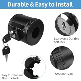 PKLIYH Child Proof Door Knob Cover Lock for Dementia Elderly Safety - Universal ABS Plastic Lock-Out Device for Bedroom, Bathroom, Gas Valve & Outdoor Faucets (Fits Most Circular Knobs)-1 Pack