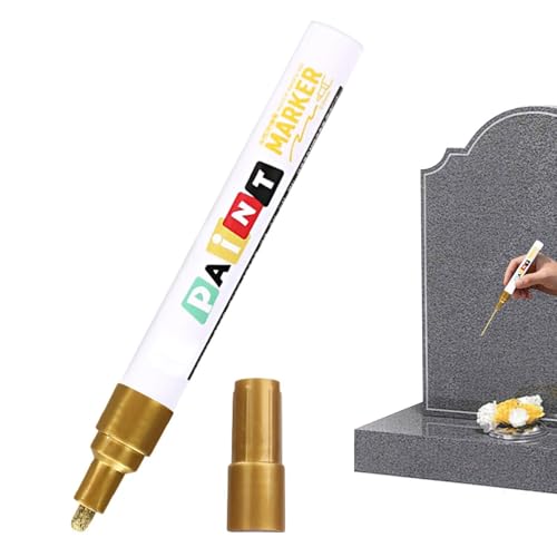 Grabsteinmarker Für Friedhöfe - Schnelltrocknende ZeichenwerkzTinte Mit 3 Mm Feinspitze | Grabstein-Marker-Stifte | Zum Zeichnen, Schreiben Und Beschriften Für Den Außenbereich Auf Stein, Metall, Glas