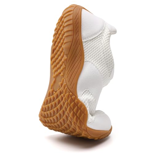 Image of Men's Barefoot Shoes Slip On Walking Tennis Sneakers for Men Zero Drop Sole Minimalist Running Shoe Lightweight Gym Workout Casual Fitness White C US 11