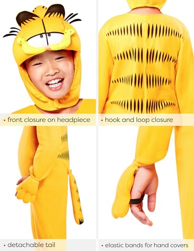 Disfraz Garfield para Niños, Unisex Mediano miniatura 2