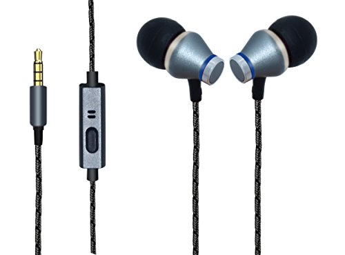 Emerson Wired Earbuds Headphones with Universal Mic and Remote and Light Reflective Cord ER106004