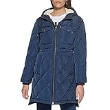 Levi's Women's Soft Sherpa Lined Diamond Quilted Long Parka Jacket (Standard & Plus Sizes), Navy,...