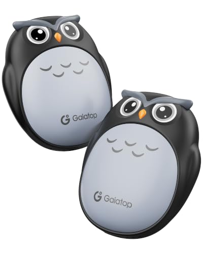 Gaiatop Handwärmer Elektrisch 2er, Taschenwärmer Wiederverwendbar, Schwarz – Ansicht 1