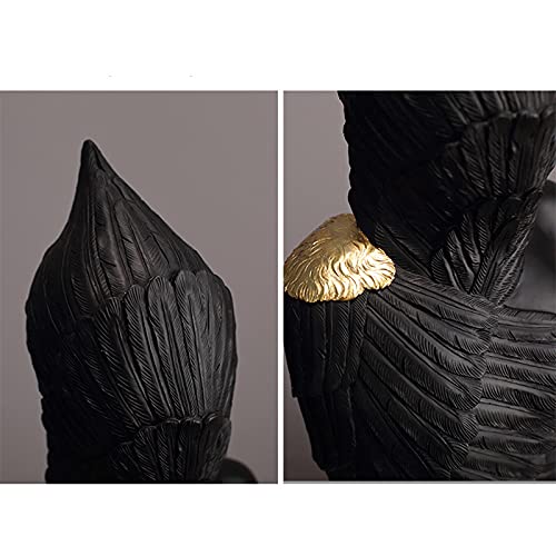 JZENZERO Busto moderno estátua abstrata de pena humana e águia ornamento para decoração de casa, sal