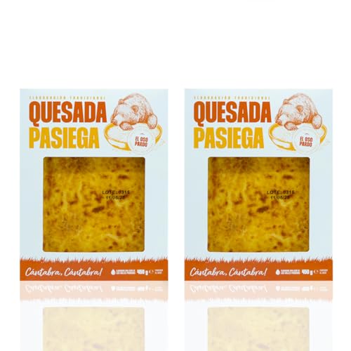 EL OSO PARDO Quesada Pasiega Tradicional 450g (PACK de 2) Postre Típico de Cantabria, Textura Suave y Sabor Auténtico