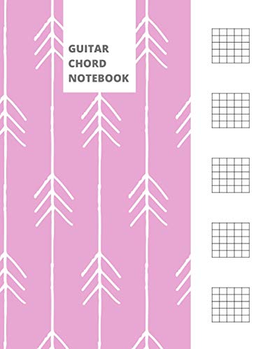  Guitar Chord Notebook: Blank Guitar Chord Diagrams  Arrows, Pink