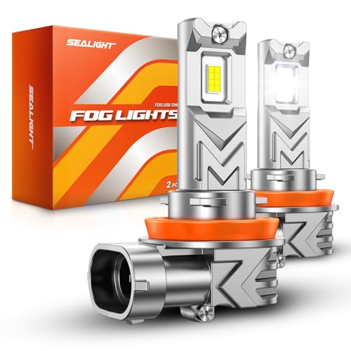 Image of SEALIGHT H11 LED Fog Light Bulb, Fit for Toyota RAV4 2012-2021, 17000LM 6000K White, H11 H16 H8 Fog Light Bulb Replacement, 1:1 Plug and Play Super Bright LED Fog Lights