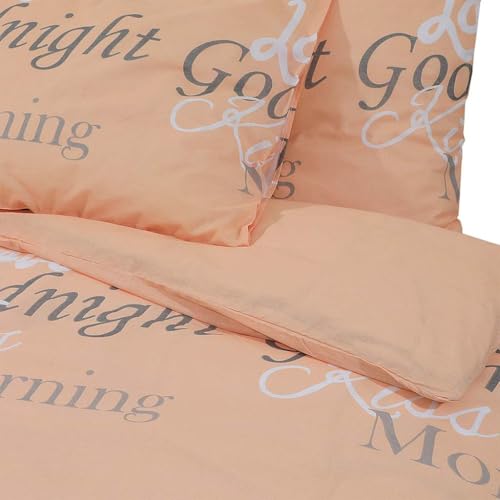 Parure de lit rose 225x220 en pur coton certifié de qualité supérieure
