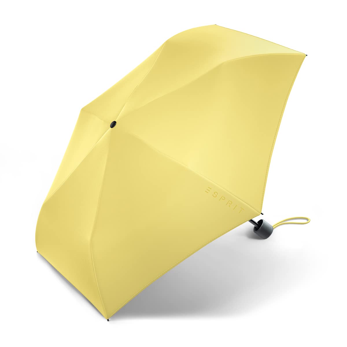 EspritUnisex Mini Slimline Umbrella Travel Friendly, Lightweight, UV Protected, Windproof & Rustproof With Strong Handle- Manual Open And Close, Lemonade