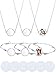 6 Piece Sublimation Bracelets Necklace Blank Heat Transfer Bezels Pendant Jewelry Sublimation Blank Photo Necklaces DIY Bracelets with Sublimation Blank Disc for Women Jewelry Making