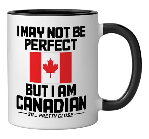 Taza de Cerámica Negra/Blanca con Frase Divertida Canadá miniatura 2