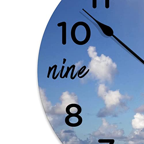 Horloge murale silencieuse sans tic-tac plage arc-en-ciel à piles 38 cm - 4