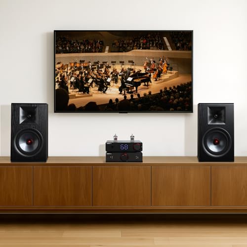 Image of AIYIMA P600 6.5 inch Bookshelf Speakers for Desktop, 6 Tilted Design & Carbon Fiber Woofer & Horn Silk Tweeter, 30Hz-20kHz 2-Way Passive Speaker for Home Audio Stereo Amplifier