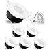 Produktbild RW-1 6er Set LED Einbaustrahler IP65 weiß rund - für Badezimmer & Dusche - Spot Einbauleuchten Bad inkl. LED GU10 3W warmweiß