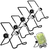 4PCS Sprouting Stands for Mason Jar – Sprouting Kit 4 Mason Jar Holders for Wide and Regular Mouth Stainless Steel Stand Kit for Growing Sprouts