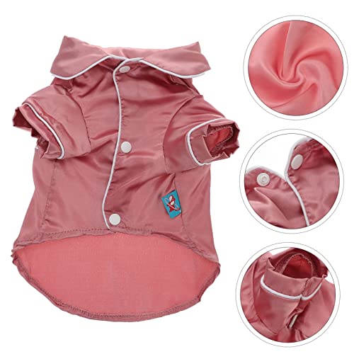 Disfraz de pijama cálido para perros WOONEKY en rosa miniatura 3
