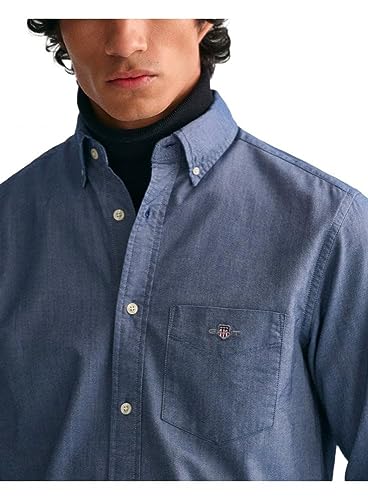 Chemise homme GANT Brushed Oxford Reg casual chic coupe droite en coton