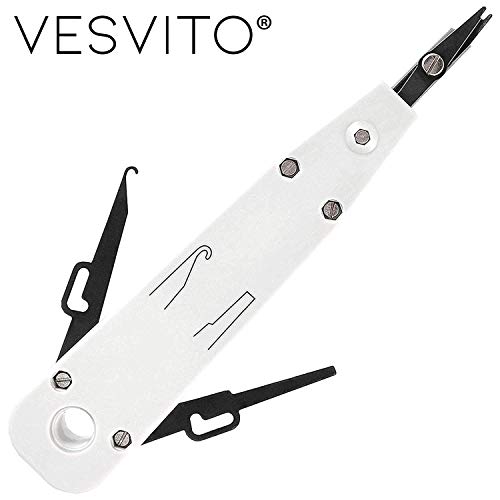 Preisvergleich Produktbild VESVITO LSA Auflegewerkzeug für Verlegekabel, Netzwerkdosen, Auf- und Unterputzdosen, Netzwerkkabel, Patchpanel CAT 5, CAT 6, CAT 7