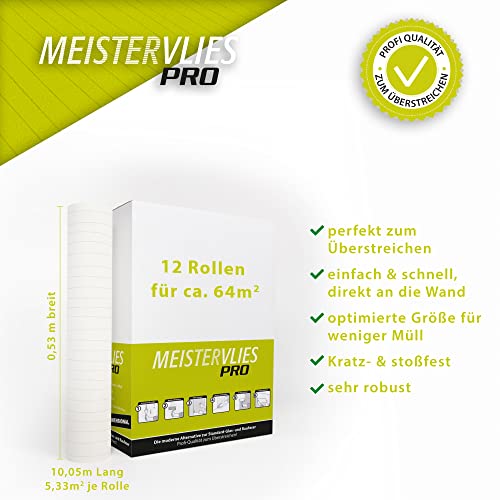 A.S. Création Meisterfleece 32004-1 Paintable Non-Woven Wallpaper 10.05 x 0.53 m White Made in Germany, White - Image 3