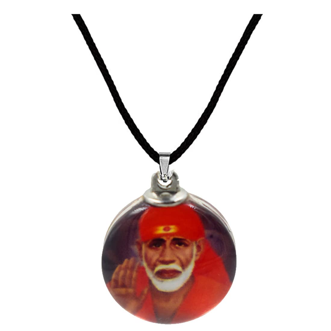Sabka Malik Ek Saibaba Red Locket Cord Chain Pendant for Men and Women-image-17