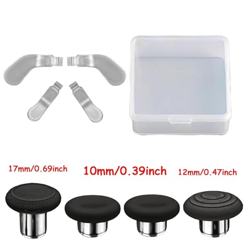 Image of 9 in1 Metal Thumbsticks for Xbox One Elite Series 2 Core Controller,Replacement Paddles for Xbox Elite Series 2 Controller Accessories with 4 Swap Joystick,4 Paddles,1 D-Pads(Silver)