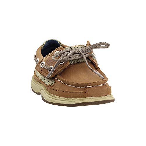 Image of Sperry Lanyard Alternative Closure Boat Shoe, Dark Tan /Navy, 12 Unisex Little Kid