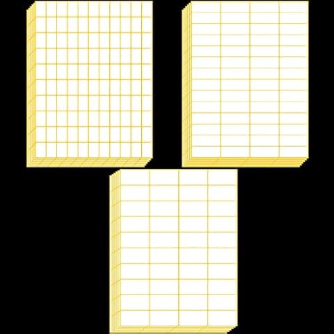 YunBey Multiple Size Matte Sticky Labels, 1176 Pcs White Labels Stickers for Mark Quantity, Color--Clear Font, 3 Size, Enough Quantity Cover