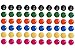 Magnesy do białych tablic, 60 szt. kolorowe magnesy do planowania, okrągłe magnesy na lodówkę, plastikowe przykryte magnetyczne guziki do tablicy informacyjnej, do sali lekcyjnej, domu, szkoły, biura, 30 mm