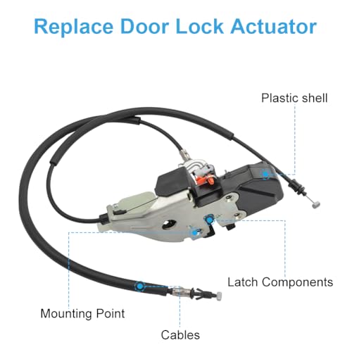 Image of WMPHE Door Lock Latch Actuator Compatible with Dodge Challenger 2015 2016 2017 2018 2019 2020 2021 2022 2023 Replacement for 68174641AF 68174641AD