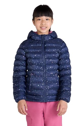 Mountain Warehouse Printed Seasons Kids Padded Jacket - Water Resistant Puffer Coat, Lightweigh, Elasticised Cuffs, Boys & Girls - For Spring Summer Star (Printed) Kids Size 7-8 Years