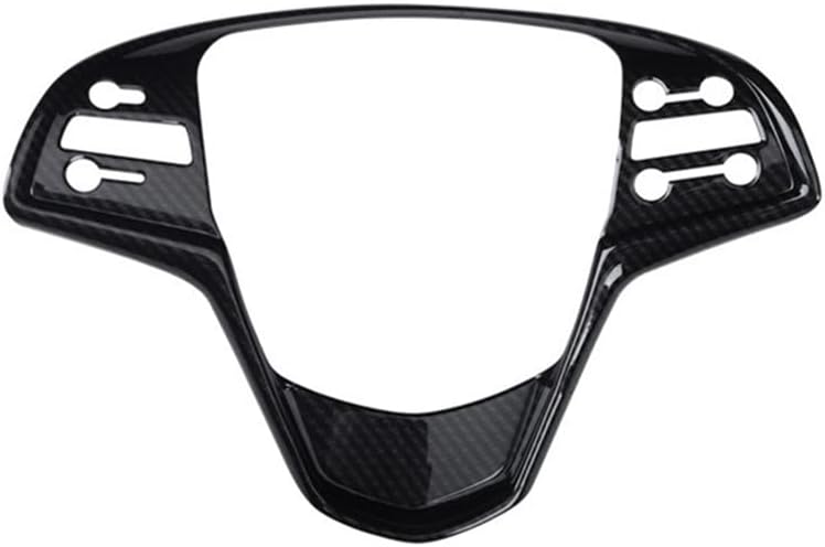 Carbon Fiber Look Style B Interior Steering Wheel Button Panel Cover Trim for Cadillac ATS 2013-2019 ABS Plastic Steering Wheel Cover Decoration