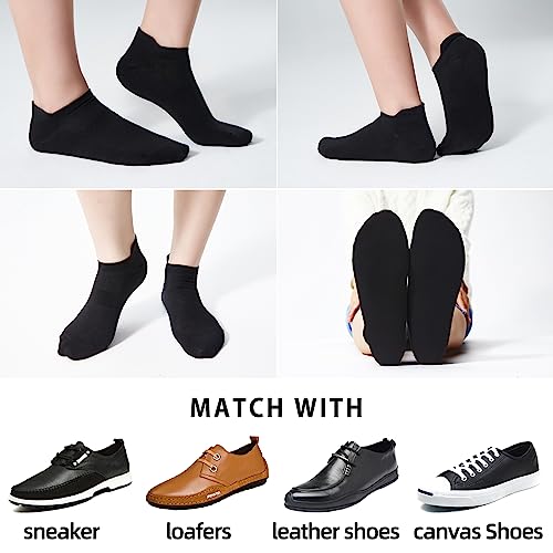 Image of Ankle Socks Women - 6 /12Pairs Men Low Cut No Show Athletics Socks | White Thin Summer Short Low Rise Liner Sport Running Workout Sneaker Lightweight Yogs Pilates Golf Footies Socks Non Slip