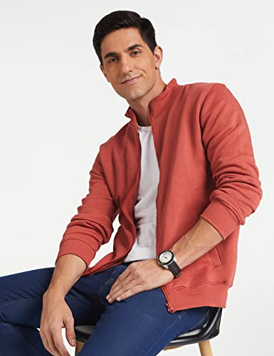 Image of Amazon Brand - Symbol Men Cotton Blend High Neck Fleece Sweatshirt