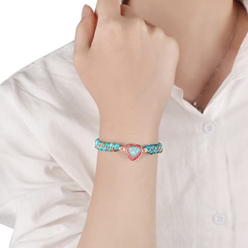 Gifts For Friends Female To My Best Friend Bracelet Soulmate Friend Gifts For Birthday Christmas Valentine's Day Memorial Day Graduation Boho Natural Jasper Stone Beads Wrap Bracelets For Women #TOP3