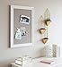 DesignOvation Bosc Framed Gray Linen Fabric Pinboard, 18.5x27.5, White
