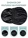 Years calm Reusable Waterproof Shower Caps for Women, Hair Caps for Showers, Double-Layer Elastic Design, for All Hairstyles, Travel-Friendly (black)