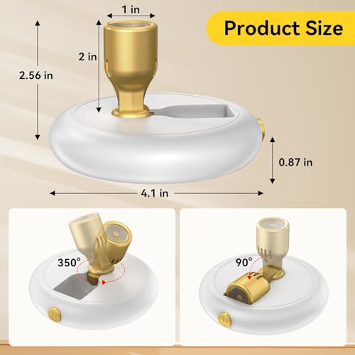 Rechargeable Battery LED Spotlight Indoor: Wireless Mini Art Accent Spot Lights with Timer Remote - Small Dimmable Uplight for Plants Display Painting Dartboard Artwork Portrait Closet (2 pack-white)