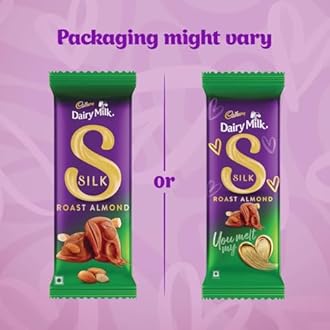 Cadbury Dairy Milk Silk Roast Almond Valentine's Gift Pack Chocolate Bar, 134 g